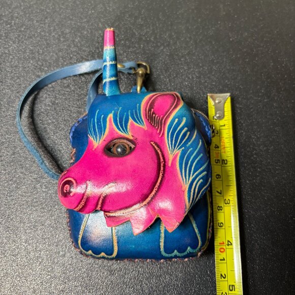 Genuine Leather Unicorn Coin Purse/Wristlet Whimsical - Picture 6 of 6